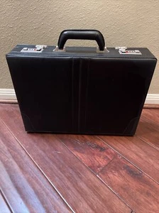Black Leather Hardcase Briefcase - Picture 1 of 13