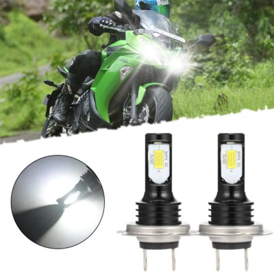 2X Bombillas de faros LED H7 6000K para Kawasaki Ninja 650R 2006-2011 650 2012-2019 Foto 1 de 4