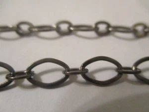 10 Ft Hand Made Gun Metal Plated Brass Chain Links  8.5 & 5 mm     BC - Picture 1 of 5