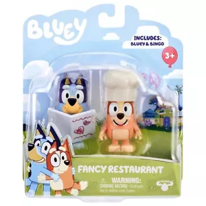 Bluey Fancy Restaurant Bluey und Bingo Figuren mit Zubehör Neu - Bild 1 von 5