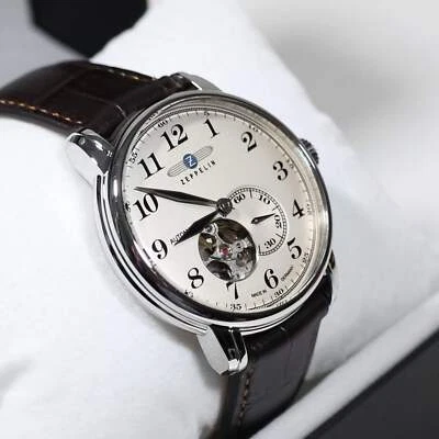 Reloj Zeppelin LZ127 Graf Zeppelin Automático Para Hombre Esqueleto Esfera Champagne 7666- Foto 1 de 4