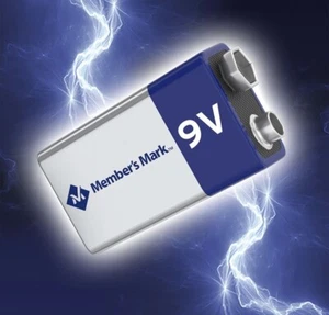 New Member’s Mark Alkaline Battery 9 Volt Alkaline Batteries 10 Year Shelf Life - Picture 1 of 3