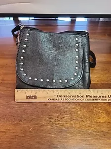 Cartera con clip para cadera de motociclista con tachuelas con correa bandolera extraíble - Imagen 1 de 11