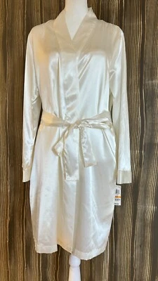 Thalia Sodi Ivory Robe Bridal Wedding Wrap Satin Feminine Romantic Size S/M NWT - Image 1 of 4