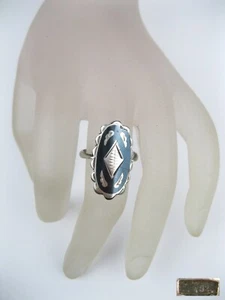 Vintage Original Ring Silber 925 Niello Kubachi Größe 7,5 Sowjetunion UdSSR - Bild 1 von 13