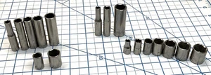 Craftsman 17pc 1/4 drive socket Lot - Blemished - SAE/Metric, 6pt, Inv-G, USA - Picture 1 of 11