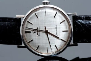 Vintage Omega Seamaster Linen Dial 14765 SC 61 pre De Ville Serviced - Picture 1 of 12