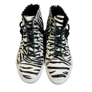 Sperry x Rebecca Minkoff Pony Hair Zebra High Top Sneaker Womens Sz 7 (STS87071) - Picture 1 of 10