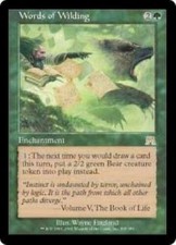 Magic the Gathering 2X *Words of Wilding* Onslaught - Rare - Enchant -Unplayed