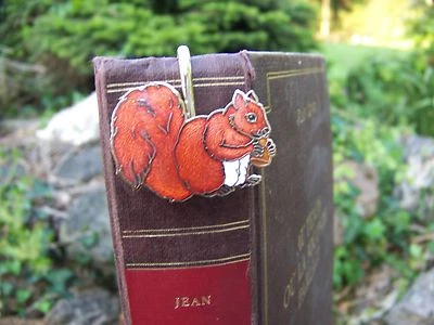 MERVEILLES6172 6729 I SUPERBE MARQUE PAGE METAL TRES FIN FIGURINE ECUREUIL NEUF PROMO