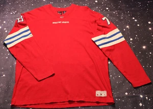 Bugle Boy Jean Co. Red V-neck Varsity Sweater - Men's Large - Picture 1 of 9