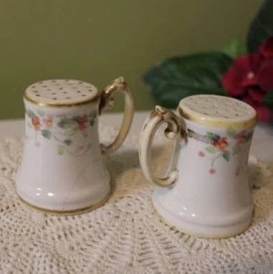 Salz Pfefferstreuer Porzellan Blumen gelb Vintage 2,5 Zoll Nippon Japan - Bild 1 von 4