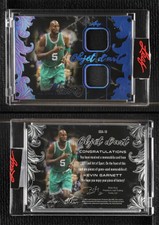 2021 Leaf Art of Sport Objet d'art Dual Relics Navy Holofoil /15 Kevin Garnett