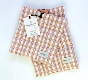 Hearth & Hand with Magnolia 2-Pc Christmas Gingham Potholder Set Blush - Picture 1 of 5