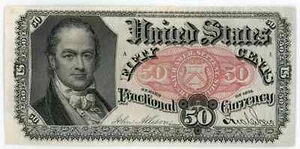 US Fractional Fifth Issue 50 Cents Fr 1381 - Picture 1 of 2