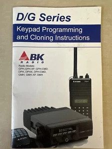 BK radio D/G Series programming and cloning instructions - Zdjęcie 1 z 1