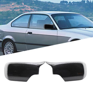 For BMW 3 Series E46 4Door 1998-2005 Rear View Wing Mirror Covers Carbon Fiber - Picture 1 of 12