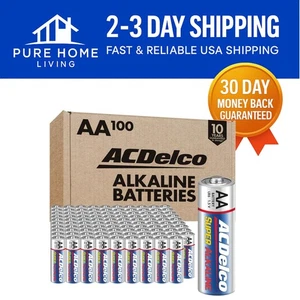 100-Count AA Super Alkaline Batteries - 1.5V, Long-Lasting Power & 10- Life - Picture 1 of 8