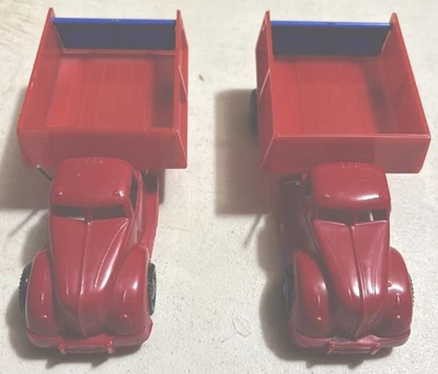 Vintage 1950’s Oop 5 1/2” Ideal NM Hard Plastic Toy Dump Trucks W/Boxs Lot Of 2 - Image 1 of 4