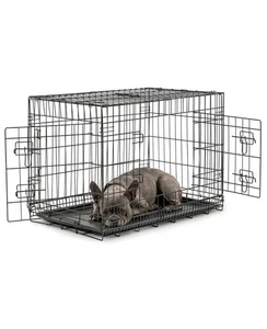 B-Ware: lionto Hundetransportkäfig Tiertransportbox Hundebox (L) 76x49x56 cm - Bild 1 von 5
