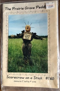 The Prairie Grove Peddler Scarecrow On A Stick #160 Pattern Outdoor Decor - Picture 1 of 5