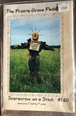 The Prairie Grove Peddler Scarecrow On A Stick #160 Pattern Outdoor Decor - Image 1 of 4