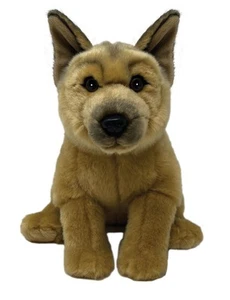Faithful Friends FGSD04 German Shepherd Tan Dog Sitting Cuddly Plush Soft Toy - Picture 1 of 4