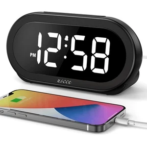 Small Digital Clock for Bedroom: 6 Dimmable Brightness 4 Alarm Volume - Plug ... - Picture 1 of 8