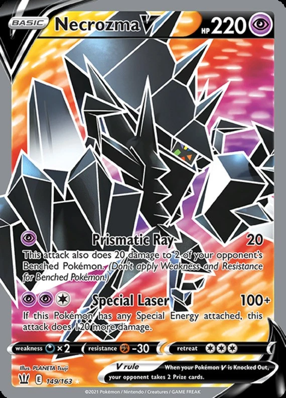 1x Necrozma V - 149/163 - Full Art Ultra Rare Lightly Played Pokemon SWSH05 - Ba - Image 1 of 1