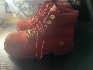 Timberland Premium Burgundy / Dark Red. Waterproof Boots Youth Size 1 - Picture 1 of 7