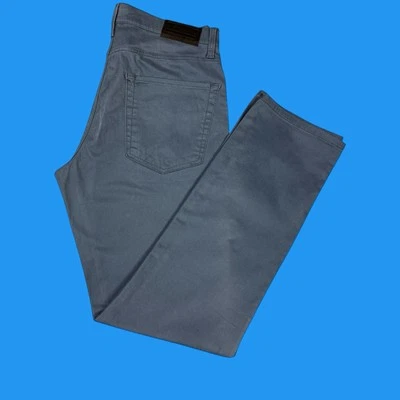 Lucky Brand 410 Mens Size 33x32 Athletic Straight Stretch 5 Pocket Blue Pants - Image 1 of 4