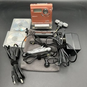 MZ-N920 SONY NET MD WALKMAN ORANGE Tested Working - Picture 1 of 24