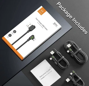 [3 Pack] USB C Charge Cable, Mcdodo [1.6+4+10ft 3.1A] QC 3.0 Fast Charging Nylon - Picture 1 of 5