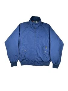 Vintage 80er Eddie Bauer dunkelblaue Bomber Harrington Jacke mit Schottenkaro Futter M - Bild 1 von 19