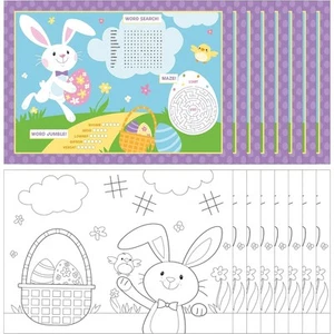 Fogli Attività Primavera Pasqua per Bambini Colorare Attività Festa Gioco Confezione per 8 - Foto 1 di 3