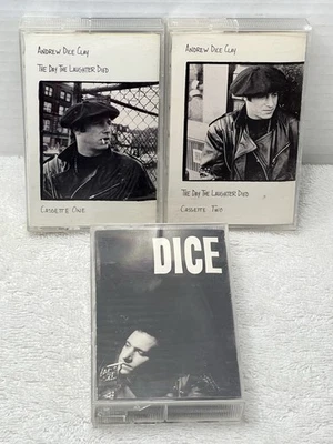 Andrew Dice Clay Lot/3 Cassette Tapes The Day The Laughter Died Vols. 1&2 - Image 1 of 4