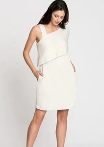 Nic + Zoe Escape Cold Shoulder Dress Sandshell Mix Color Women's Size 14 Regular - Picture 1 of 13