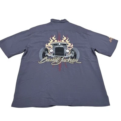 RARE Barrett Jackson Men's Button Down Shirt Embroidered Hot Rod Graphic, Sz XL - Image 1 of 4