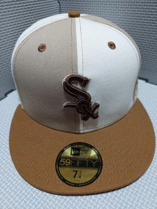 New Era 59FIFTY Pancakes Chicago White Sox arachidi tostate / visiera marrone sughero vino - Foto 1 di 12