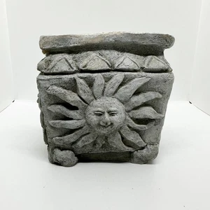 Maceta de jardín de cemento sintético resina yeso tallado celestial 3D de colección - Imagen 1 de 6