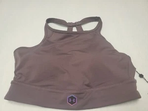 Damen Under Armour "Rush" Sport BH Top Ash Taupe Größe LG. Kreuzrücken - Bild 1 von 10