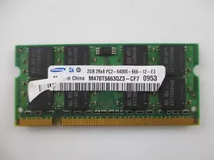Original SAMSUNG M470T5663QZ3-CF7 PC2-6400S SO-DIMM 2GB RAM #2 - Picture 1 of 2