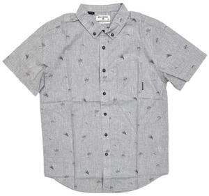 Billabong Men's Sunday Mini Palm Trees Stretch Woven Button Up Shirt - Picture 1 of 3
