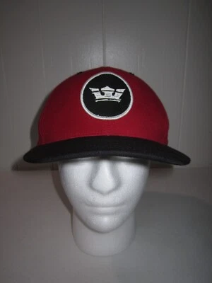 复古 Supra 滑板 初学者 自然平沿帽 红色 黑色 羊毛 帽子 — 第 1/4 张图片