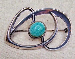 David-Andersen inv. Harry Sorby 925s sterling silver brooch Norway Scandinavian - Picture 1 of 5