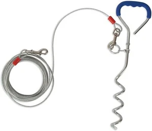 Estaca en espiral Aspen Pet de giro fácil con atadura - Imagen 1 de 3