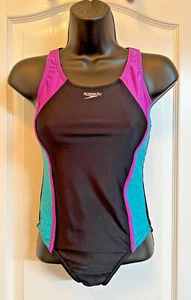 SPEEDO, Girl's 1-Piece Swimsuit, Thick Strap, Racerback, Kid's Size Large  - Picture 1 of 12