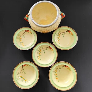 Clarice Cliff Celtic Harvest Bowl and Summers End Dessert Bowls C1930 - 1938 - Picture 1 of 15