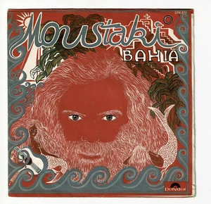 Georges MOUSTAKI Disque Vinyle 45 tours SP 7" BAHIA - CANTIQUE - POLYDOR 2056606 - Picture 1 of 3