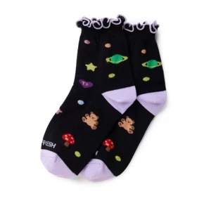 NEW Teddy Fresh Women's Socks Random Cute Things Mushroom, planet bear stars - Picture 1 of 3